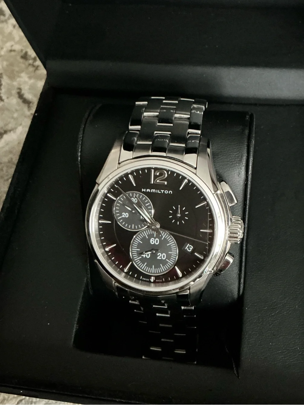 BIG and BEAUTIFUL Hamilton Men's Silver Stainless Steel Watch 🔥